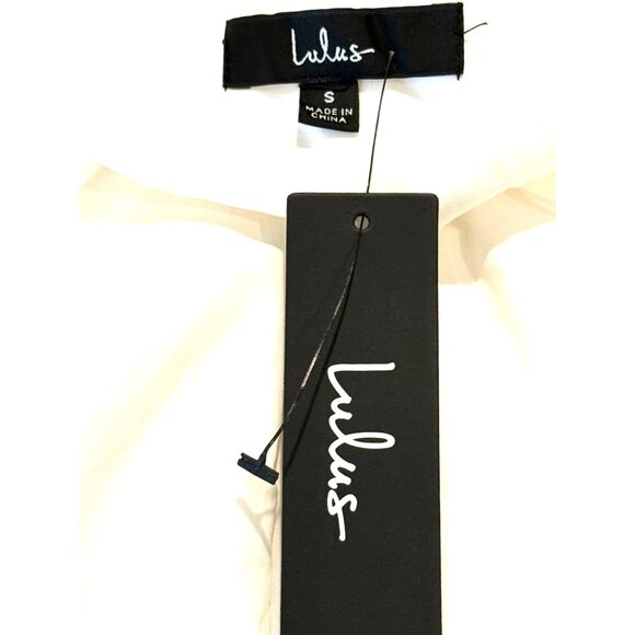 Lulu's Women's Strolling Sicily Pleated Dress White Size S NWT - Picture 7 of 8